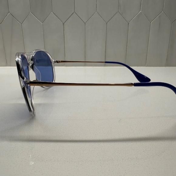 Ray Ban Dark Violet/Blue Alex Aviator Sunglasses - Picture 2 of 6